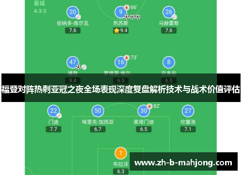 福登对阵热刺亚冠之夜全场表现深度复盘解析技术与战术价值评估